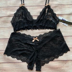 Hanky Panky Open Bralette Crotchless Brief